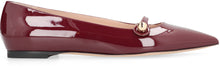 Load image into Gallery viewer, Cleo leather pointy-toe ballet flats
