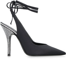 Load image into Gallery viewer, Satin Venus slingback pumps
