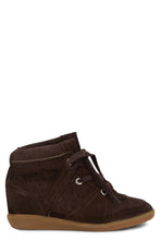Load image into Gallery viewer, Sneakers with wedge and laces in leather
