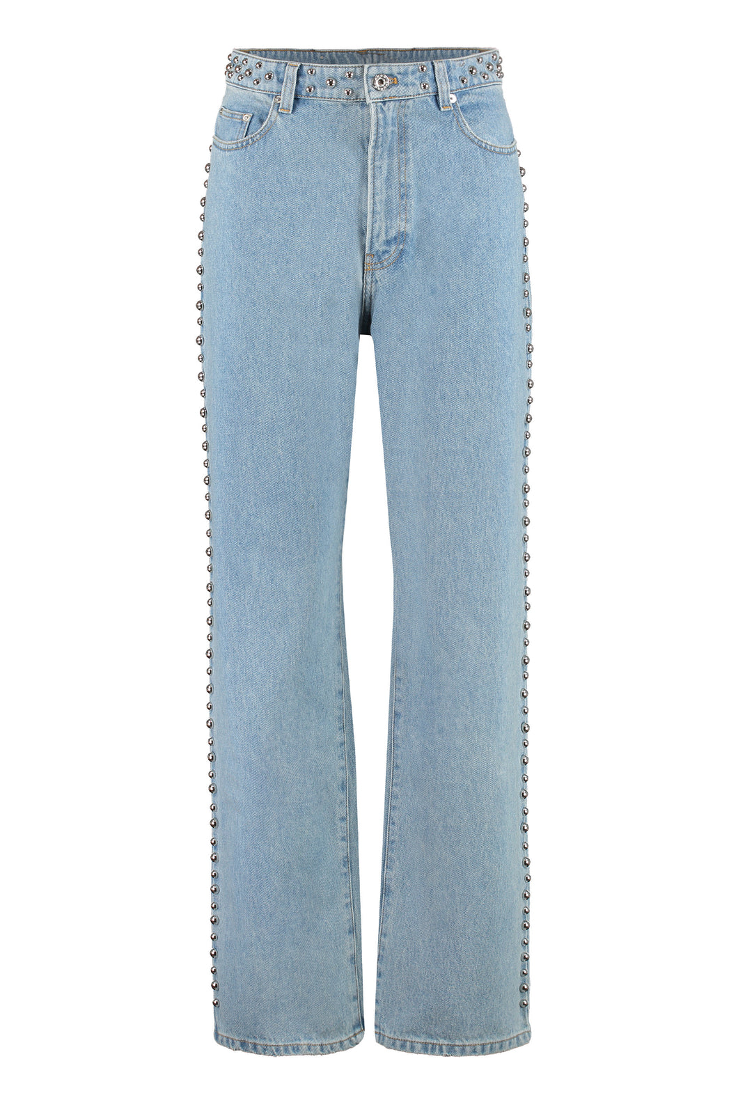 5-pocket straight-leg jeans