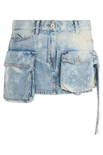 Load image into Gallery viewer, Short cargo skirt in denim
