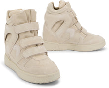Load image into Gallery viewer, High sneakers IM3 in Leather with Hidden Wedge
