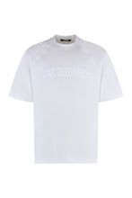 Load image into Gallery viewer, Typo Cotton crew-neck T-shirt
