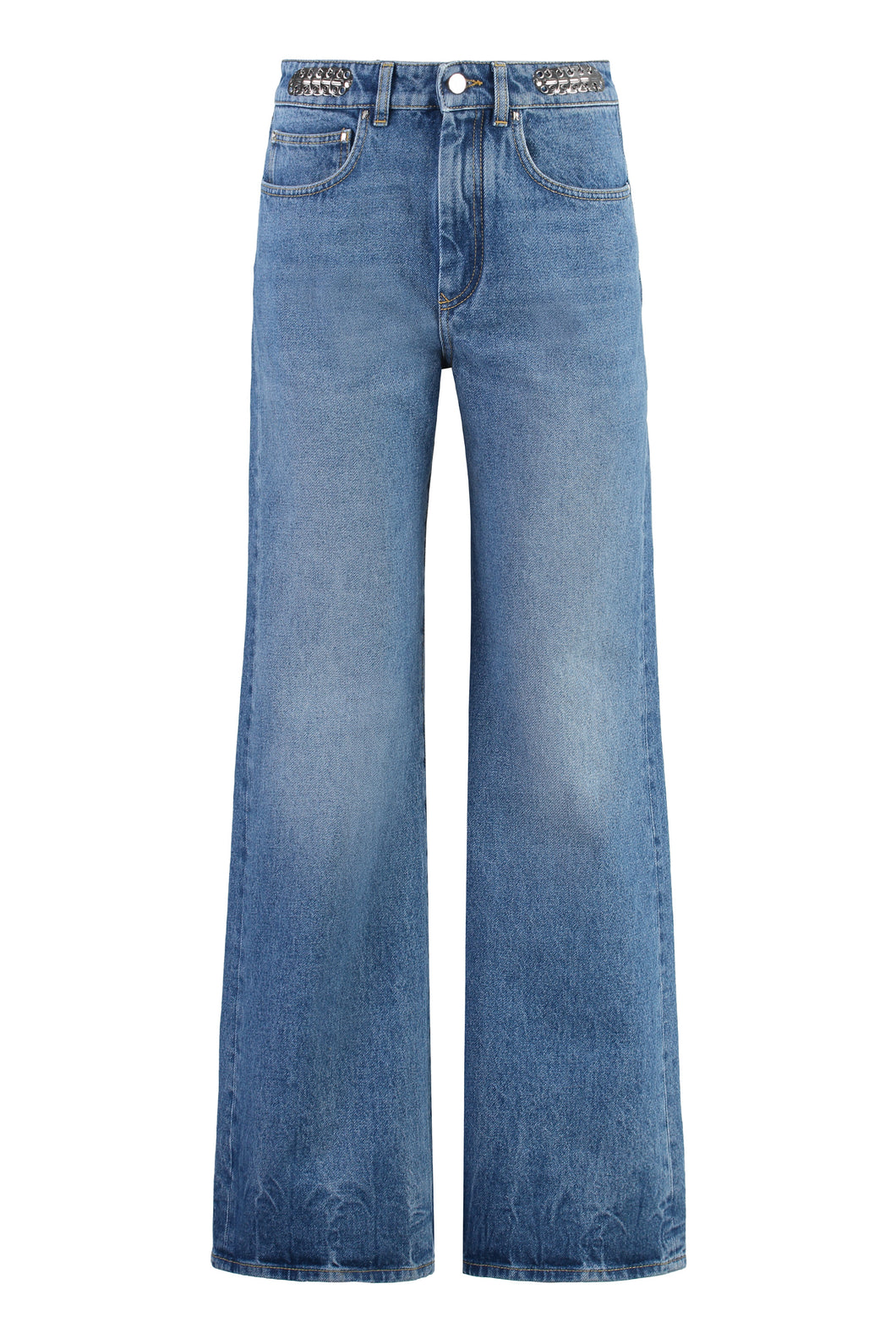 5-pocket straight-leg jeans