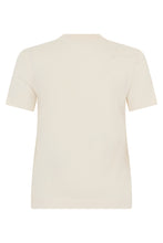 Load image into Gallery viewer, Beige minimalist T-shirt with elegant logo
