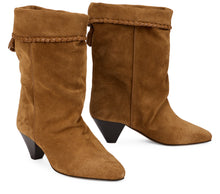 Load image into Gallery viewer, Suede boots with cone heel
