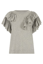 Load image into Gallery viewer, Cotton T-shirt with ruffles
