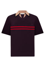 Load image into Gallery viewer, Short Sleeve Sweater with Polo Collar
