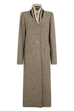 Load image into Gallery viewer, Single-breasted long coat with micro print
