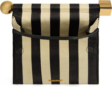 Load image into Gallery viewer, Clutch The Little Round Square with stripes
