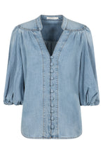 Load image into Gallery viewer, Lucky denim blouse
