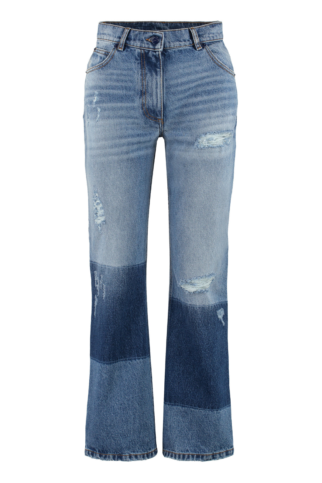 8 Moncler Palm Angels - 5-pocket straight-leg jeans