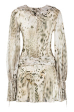 Load image into Gallery viewer, Printed silk mini dress
