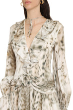 Load image into Gallery viewer, Printed silk mini dress
