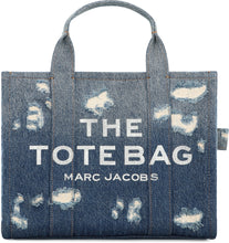 Load image into Gallery viewer, The Rip and Repair denim Medium tote bag
