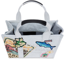 Load image into Gallery viewer, Tote bag The Camp Patchwork medium in denim
