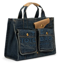 Load image into Gallery viewer, Medium Cargo Tote bag in denim and suede
