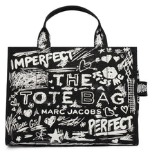 Load image into Gallery viewer, Medium tote bag Punk Scribble Canvas
