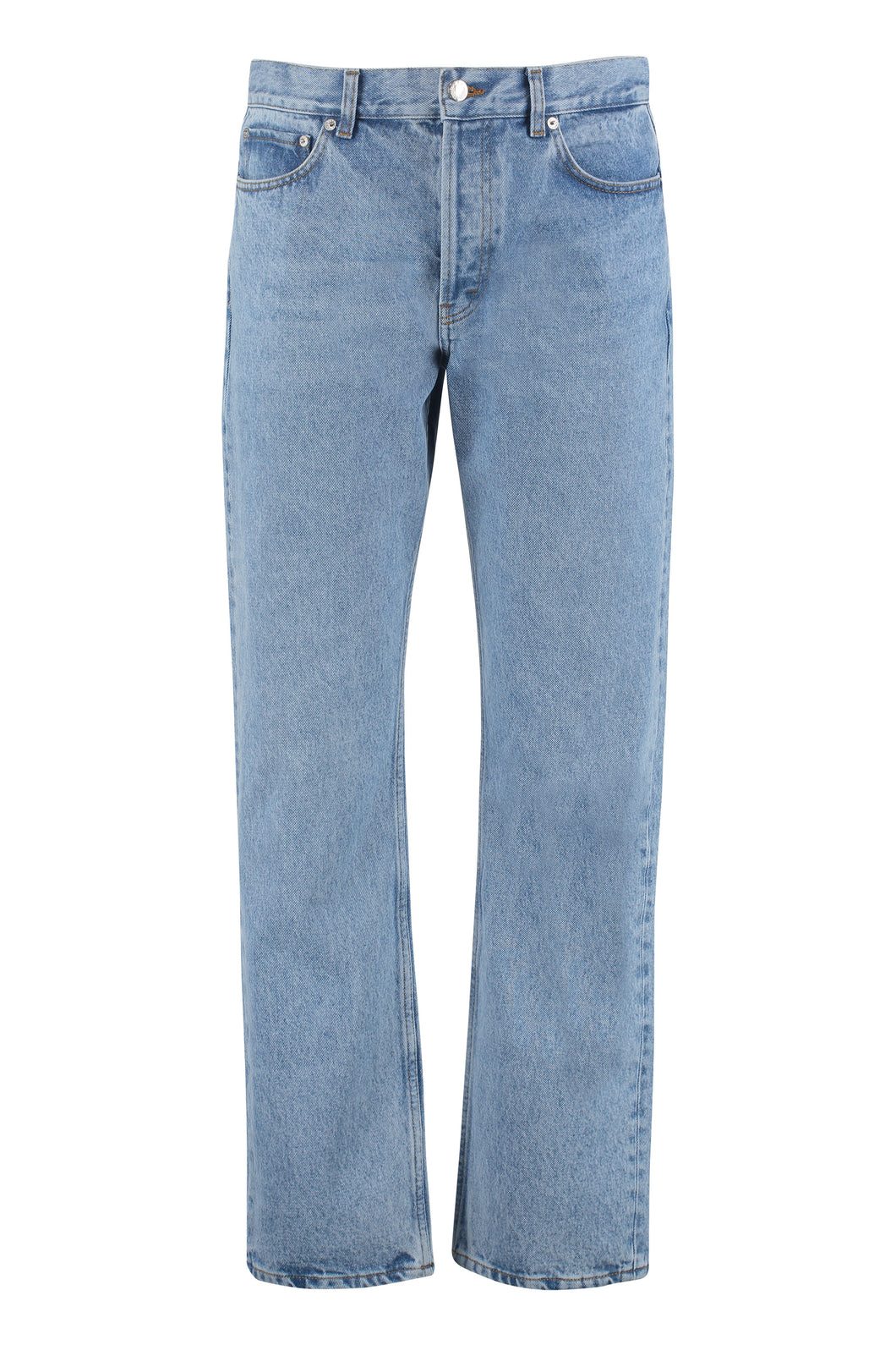 5-pocket straight-leg jeans