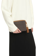 Load image into Gallery viewer, Jet Set media Coated fabric shoulder bag
