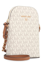 Load image into Gallery viewer, Jet Set Charm Coated canvas phone holder bag
