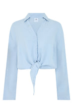 Load image into Gallery viewer, Linen crop shirt
