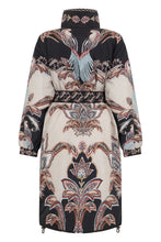 Load image into Gallery viewer, Long printed jacket with belt
