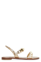 Load image into Gallery viewer, Wren metallic leather flat slippers
