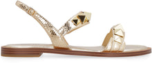 Load image into Gallery viewer, Wren metallic leather flat slippers
