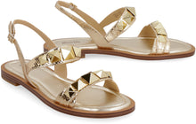 Load image into Gallery viewer, Wren metallic leather flat slippers
