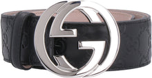 Load image into Gallery viewer, Leather belt with interlocking G buckle
