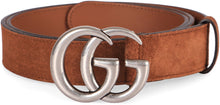 Load image into Gallery viewer, GG Marmont suede belt with metal logoed buckle
