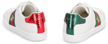 Load image into Gallery viewer, Web and embroidered bee leather sneakers
