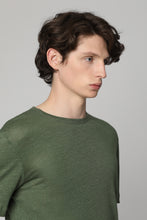 Load image into Gallery viewer, Linen crew-neck T-shirt
