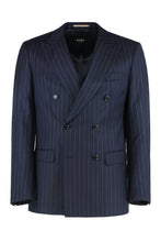 Load image into Gallery viewer, I wear a slim fit two-piece suit made of virgin wool.
