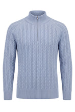 Load image into Gallery viewer, Wool and cashmere sweater with zip collar
