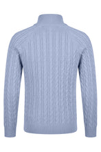 Load image into Gallery viewer, Wool and cashmere sweater with zip collar
