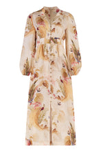 Load image into Gallery viewer, Ascension Plunge Printed linen dress

