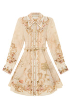 Load image into Gallery viewer, Short flower dress with belt
