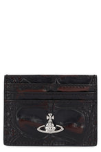 Load image into Gallery viewer, Leather Card Holder with Metallic Logo
