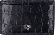 Load image into Gallery viewer, Croco-print leather card holder
