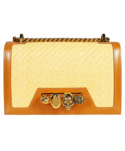 Load image into Gallery viewer, Jewelled Satchel raffia bag
