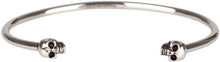 Load image into Gallery viewer, Twin skull brass bracelet
