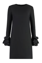 Load image into Gallery viewer, Valentino Le Noir - Ruffled crepe mini dress
