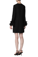 Load image into Gallery viewer, Valentino Le Noir - Ruffled crepe mini dress
