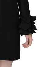 Load image into Gallery viewer, Valentino Le Noir - Ruffled crepe mini dress
