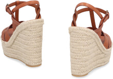 Load image into Gallery viewer, Leather wedge espadrilles

