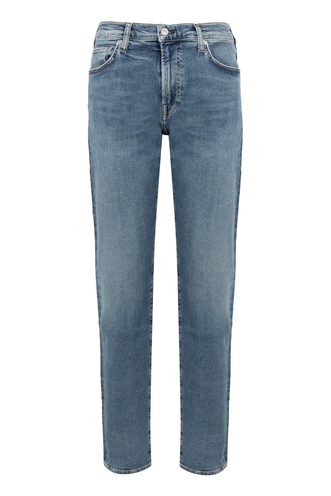 5-pocket straight-leg jeans