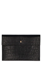 Load image into Gallery viewer, Croco-print leather flat pouch
