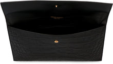 Load image into Gallery viewer, Croco-print leather flat pouch
